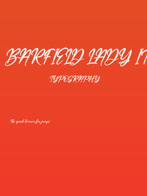 Barfield Lady Italic Poster