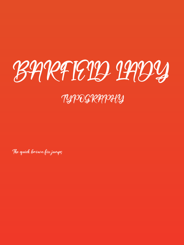 Barfield Lady Poster