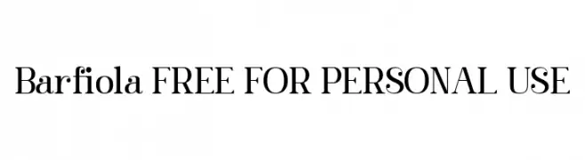 Barfiola FREE FOR PERSONAL USE  font caratteri gratis