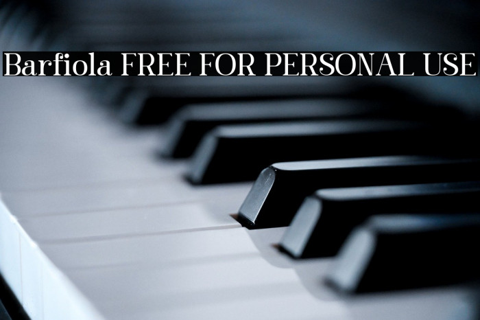 Barfiola FREE FOR PERSONAL USE Example 1