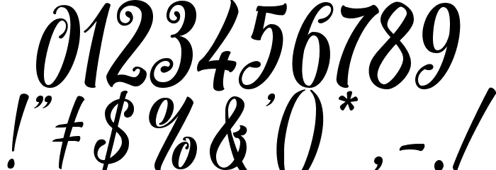 BargainScript Font OTHER CHARS