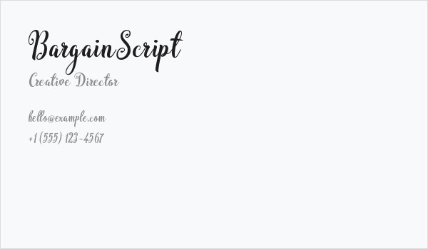 BargainScript Business Card