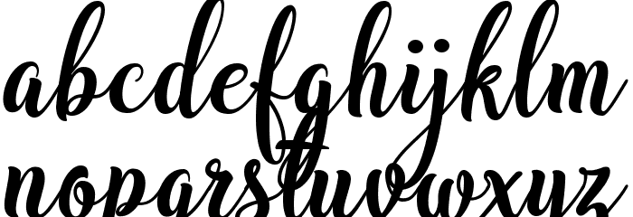 BargainScript Font LOWERCASE