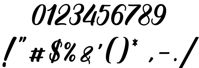 Bargain_Demo Font OTHER CHARS