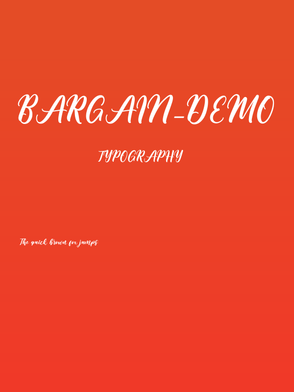 Bargain_Demo Poster