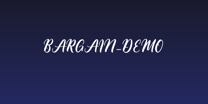 Bargain_Demo Social Header