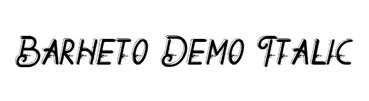 Barheto Demo Italic  Скачать бесплатные шрифты