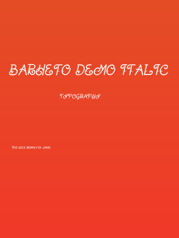 Barheto Demo Italic Poster