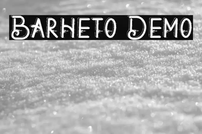 Barheto Demo Шрифта examples