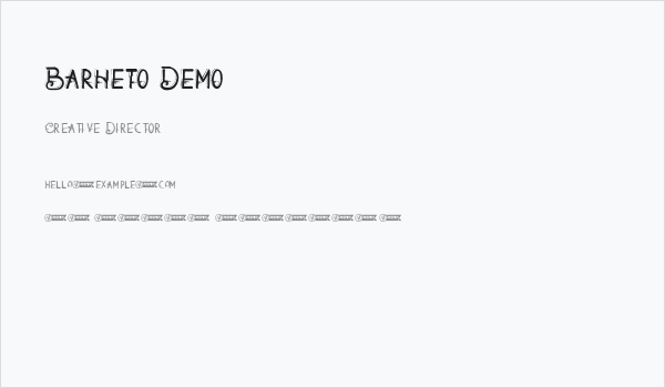 Barheto Demo Business Card