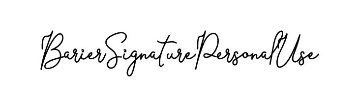 Barier Signature Personal Use  免费字体下载
