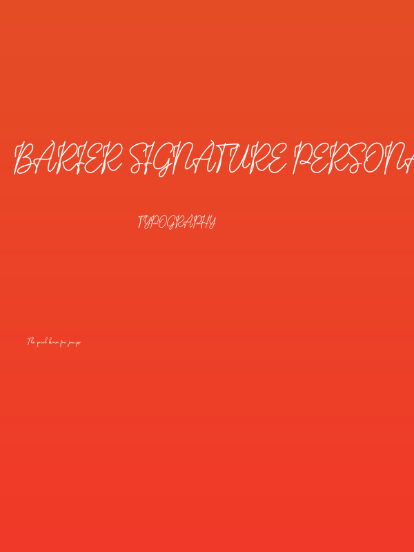 Barier Signature Personal Use Poster