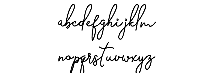 Barier Signature Personal Use Font LOWERCASE