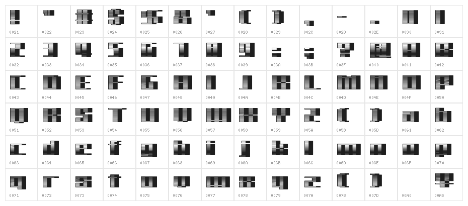 Barin Regular Character Map