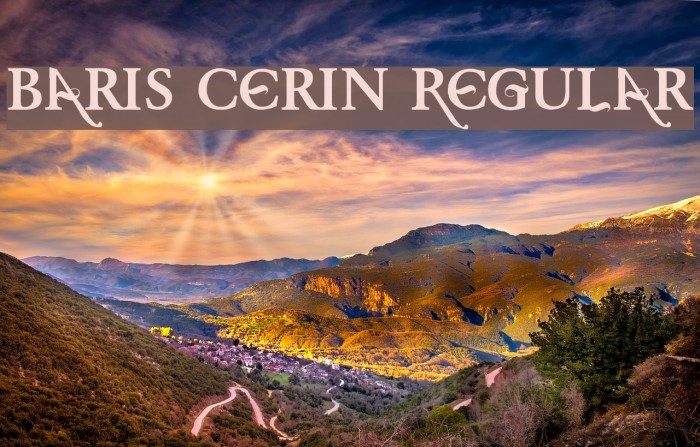 Baris Cerin Regular Font examples