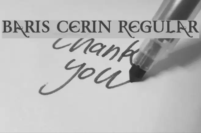 Baris Cerin Regular Font examples
