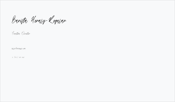 Barista Heraly-Regular Business Card