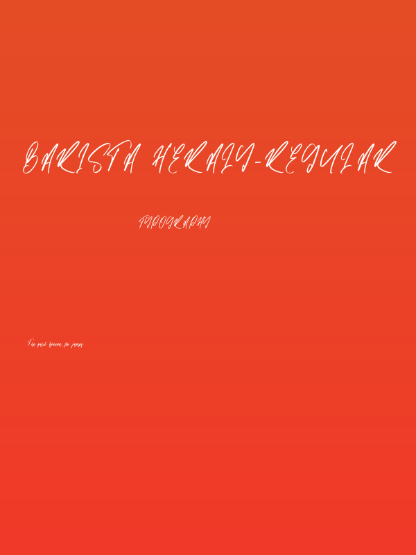 Barista Heraly-Regular Poster