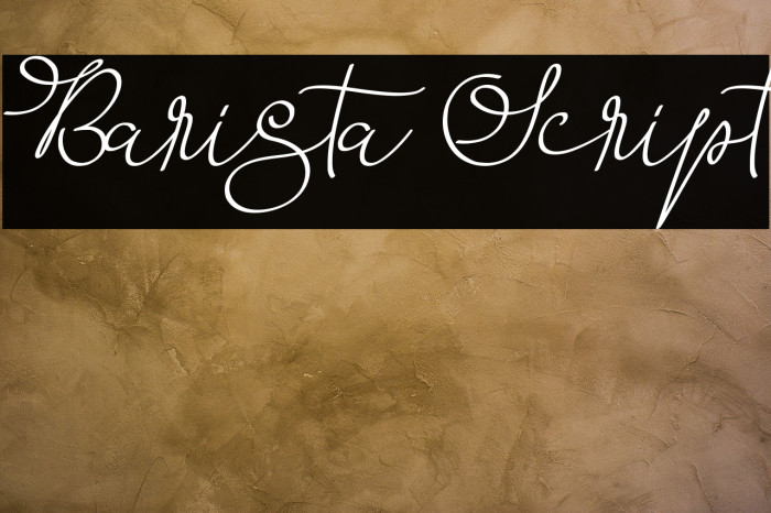Barista Script لخطوط تنزيل examples