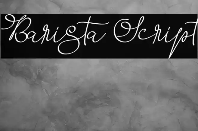 Barista Script Font examples
