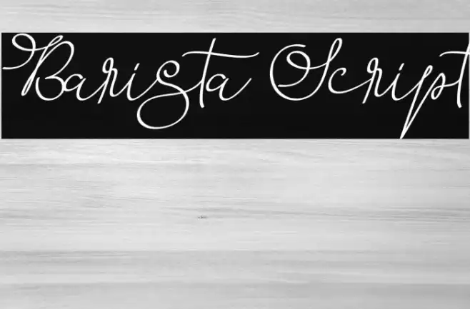 Barista Script Font examples