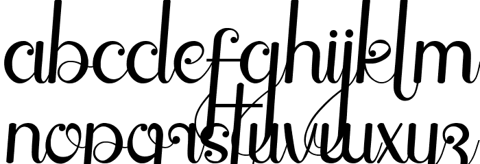 Baristha Font LOWERCASE