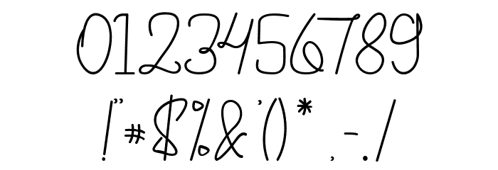 Barithom Signature Regular Font OTHER CHARS