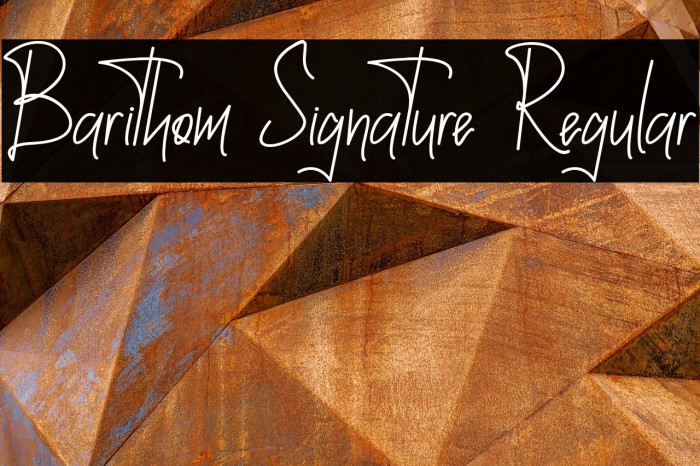 Barithom Signature Regular Example 1