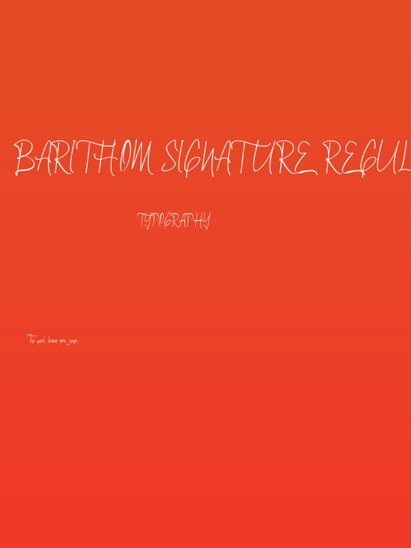 Barithom Signature Regular Poster