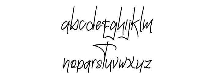 Barithom Signature Regular Font LOWERCASE
