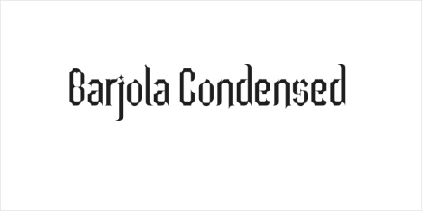 Barjola Condensed  Logo
