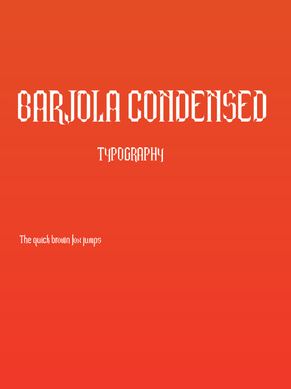 Barjola Condensed  Poster