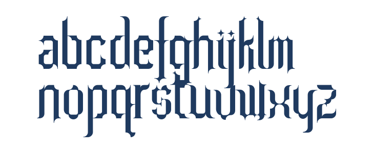 Barjola Condensed  Lowercase