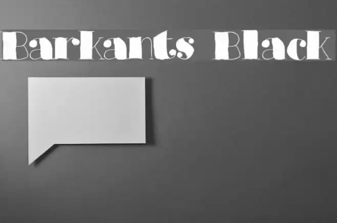Barkants Black Font examples