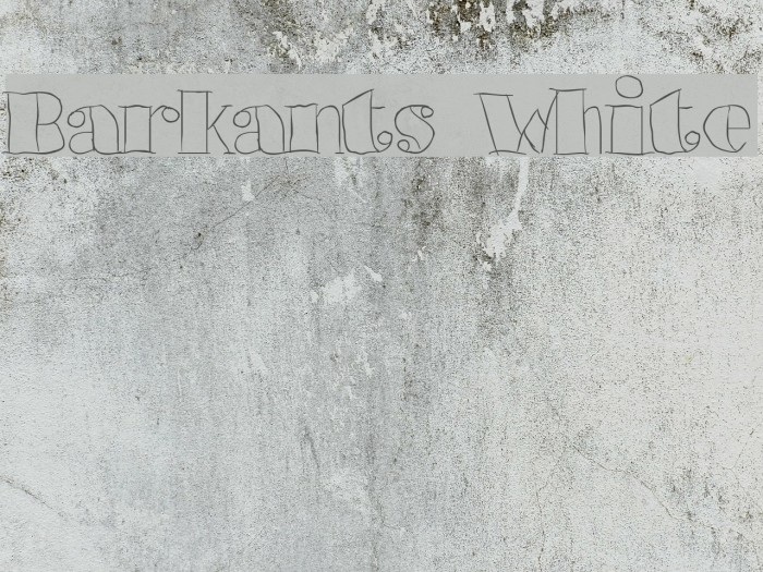 Barkants White Font examples