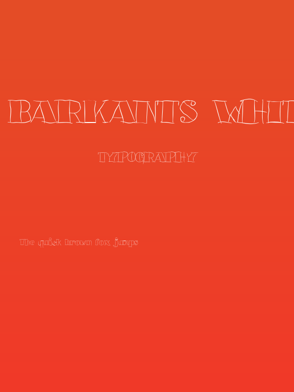 Barkants White Poster