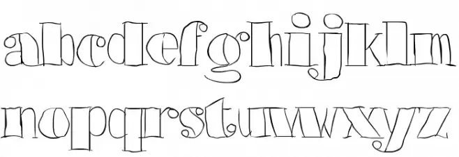 Barkants White Schriftart Kleinbuchstaben