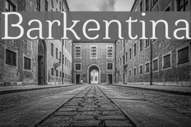 Barkentina Font examples