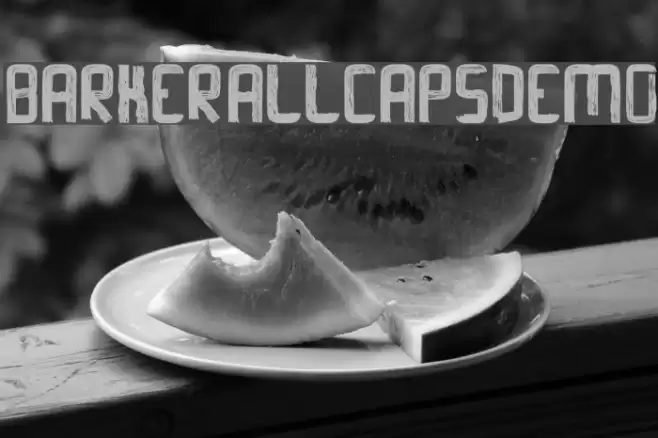 Barker-AllCapsDemo Font examples