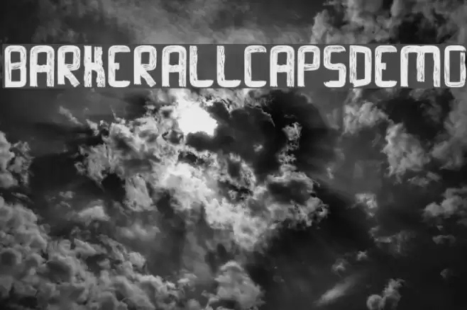 Barker-AllCapsDemo Font examples