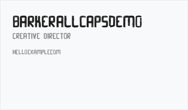 Barker-AllCapsDemo Business Card