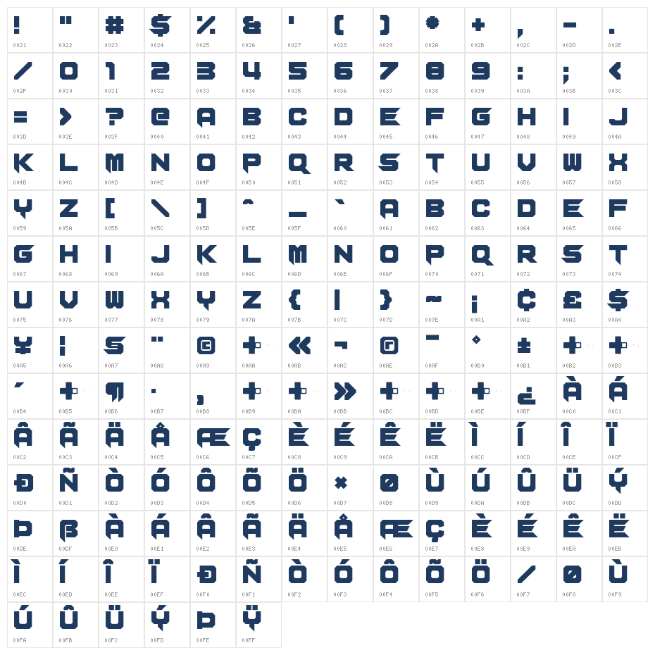 Barking at Stars Straight Character Map