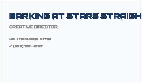 Barking at Stars Straight Business Card