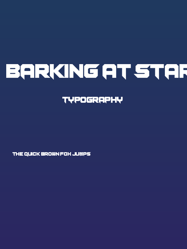 Barking at Stars Straight Poster