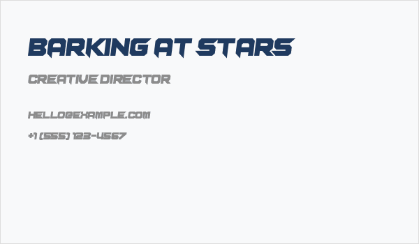 Barking at Stars Business Card