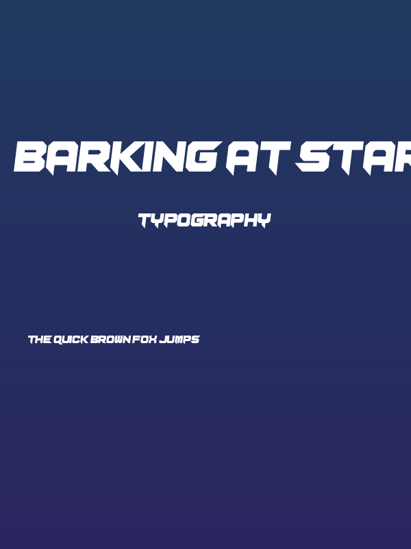 Barking at Stars Poster