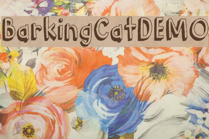 BarkingCatDEMO Font examples