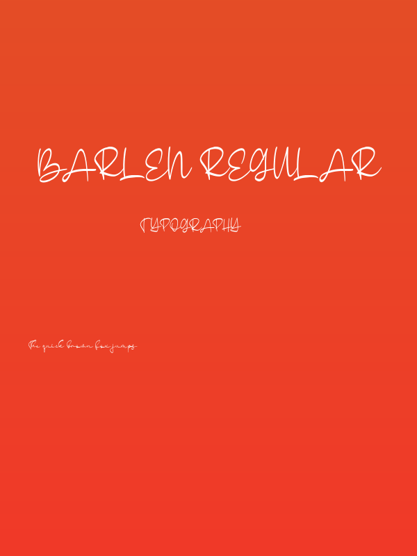 Barlen Regular Poster