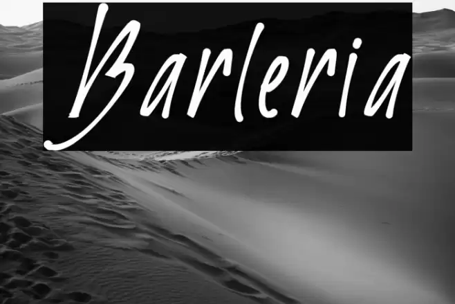Barleria Font examples