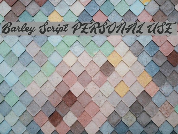 Barley Script PERSONAL USE Font examples